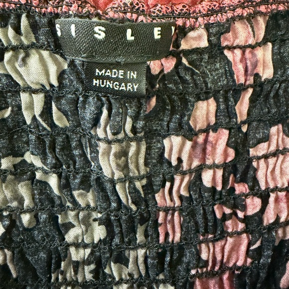 Sisley Black Dress with Pink and Gray Floral Print - Picture 2 of 6